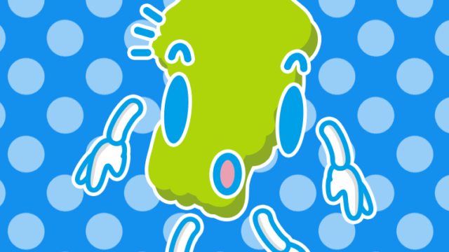 何かに気付く山形ちゃんのイラスト【色、背景あり】PNG