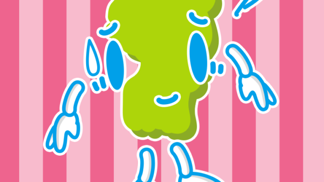 苦笑いする山形ちゃんのイラスト【色、背景あり】PNG