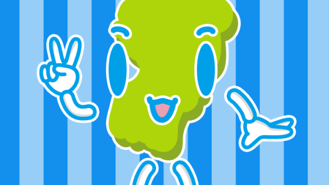 ピースをする山形ちゃんのイラスト【色、背景あり】PNG