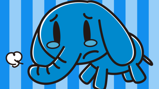 泣くゾウちゃんのイラスト【色、背景あり】PNG