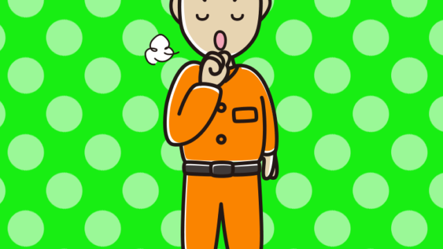 咳払いする救助隊員（レスキュー隊）のイラスト【色、背景あり】PNG