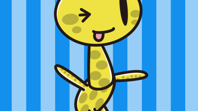 テヘヘなキリンちゃんのイラスト【色、背景あり】PNG