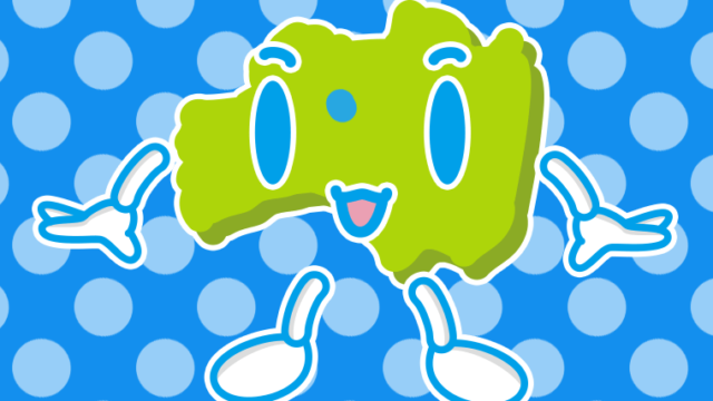 かわいい福島ちゃんのイラスト【色、背景あり】PNG