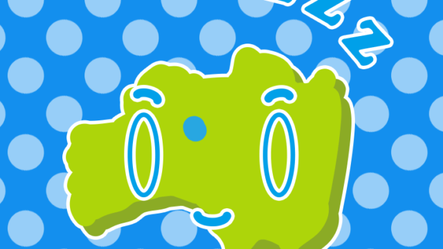 眠る福島ちゃんのイラスト【色、背景あり】PNG