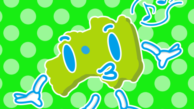 口笛を吹く福島ちゃんのイラスト【色、背景あり】PNG