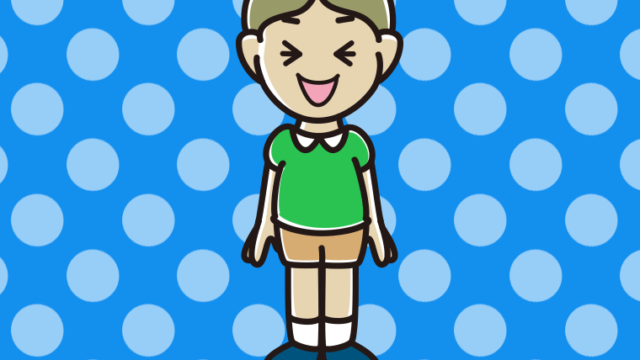 笑う小学生男子のイラスト【色、背景あり】PNG
