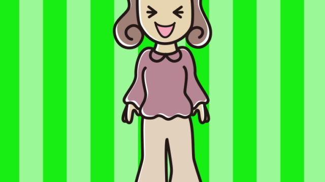 笑う女子大学生のイラスト【色、背景あり】PNG