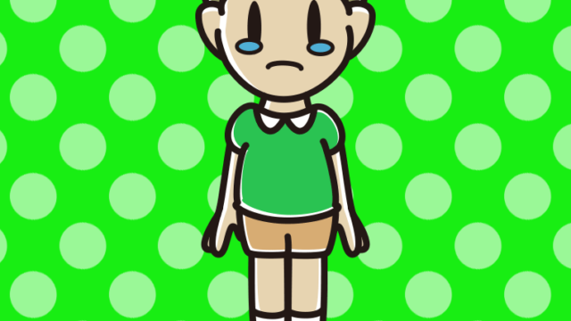 泣く小学生男子のイラスト【色、背景あり】PNG