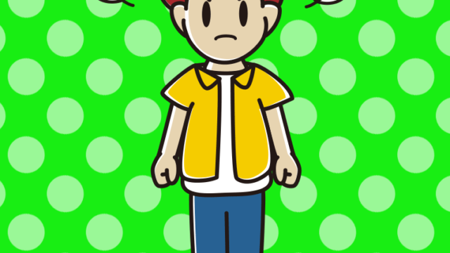 怒る男子大学生のイラスト【色、背景あり】PNG