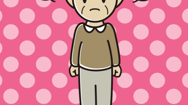 怒るおじいさんのイラスト【色、背景あり】PNG