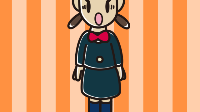 驚いている女子中学生のイラスト【色、背景あり】PNG