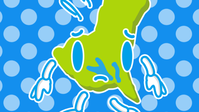 悲しそうな茨城ちゃんのイラスト【色、背景あり】PNG