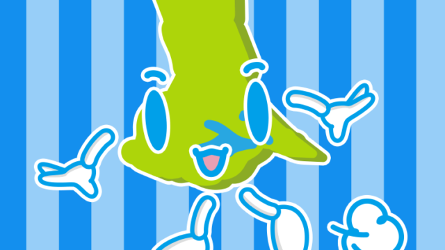 歩く茨城ちゃんのイラスト【色、背景あり】PNG