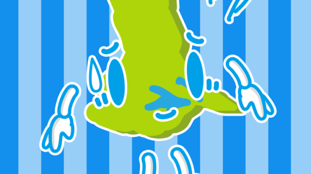 苦笑いする茨城ちゃんのイラスト【色、背景あり】PNG