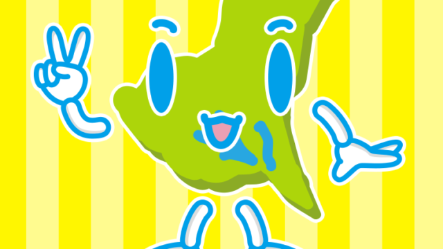 ピースをする茨城ちゃんのイラスト【色、背景あり】PNG