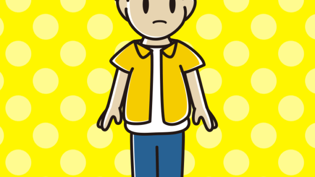 気がつく男子大学生のイラスト【色、背景あり】PNG