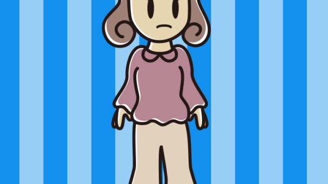 気がつく女子大学生のイラスト【色、背景あり】PNG