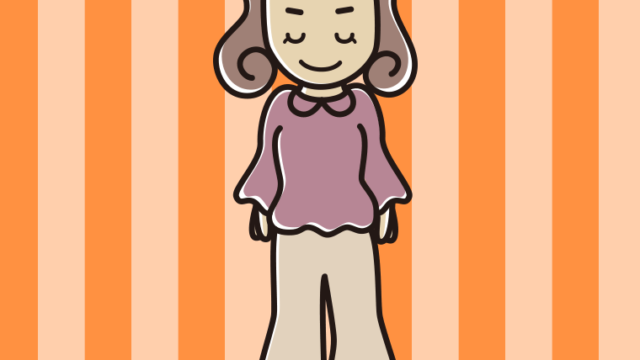 お辞儀する女子大学生のイラスト【色、背景あり】PNG