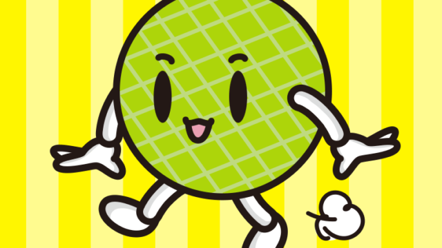 歩くメロンちゃんのイラスト【色、背景あり】PNG