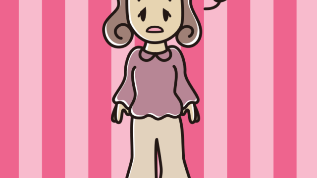 ぼーっとする女子大学生のイラスト【色、背景あり】PNG