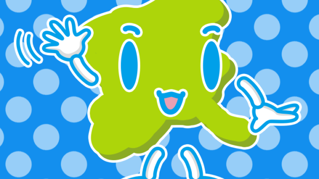 手を振る群馬ちゃんのイラスト【色、背景あり】PNG