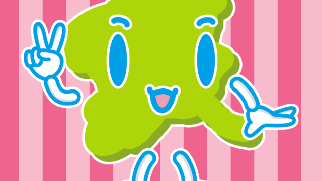 ピースをする群馬ちゃんのイラスト【色、背景あり】PNG