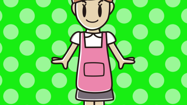 お母さんのイラスト【色、背景あり】PNG