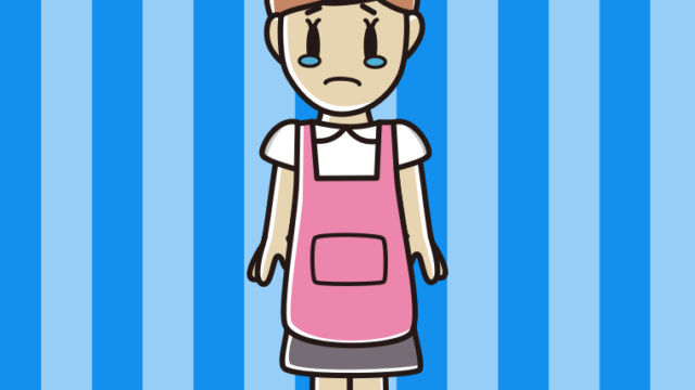 泣くお母さんのイラスト【色、背景あり】PNG