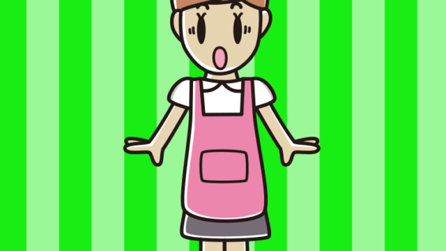 驚くお母さんのイラスト【色、背景あり】PNG