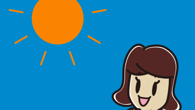 晴れて嬉しい女子高校生のイラスト【色、背景あり】PNG