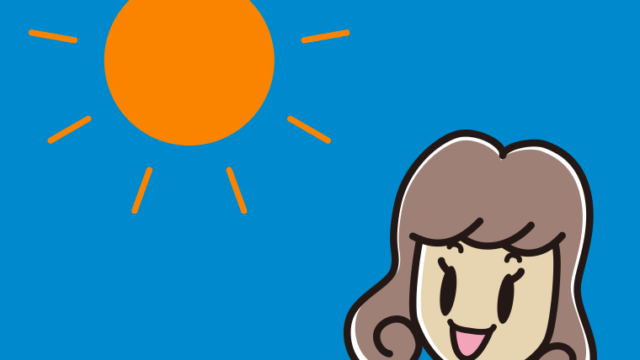 晴れて嬉しい女子大学生のイラスト【色、背景あり】PNG