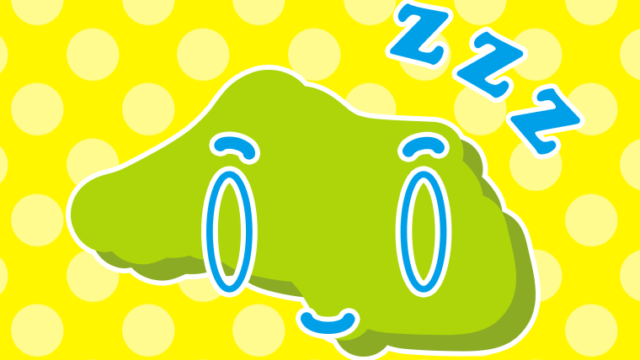 眠る埼玉ちゃんのイラスト【色、背景あり】PNG