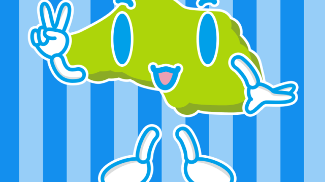 ピースをする埼玉ちゃんのイラスト【色、背景あり】PNG