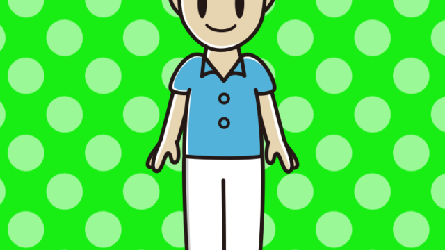 男性会社員（クールビズ）のイラスト【色、背景あり】PNG