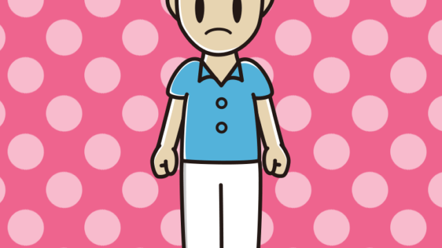 怒る男性会社員（クールビズ）のイラスト【色、背景あり】PNG