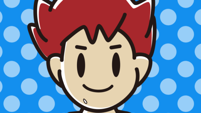 ご飯粒をつけた男子大学生のイラスト【色、背景あり】PNG