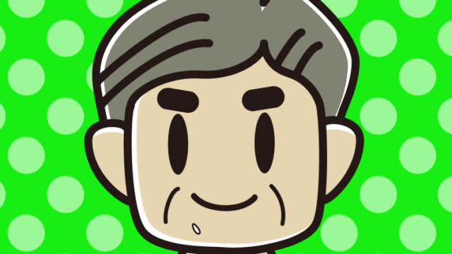 ご飯粒をつけたおじさんのイラスト【色、背景あり】PNG