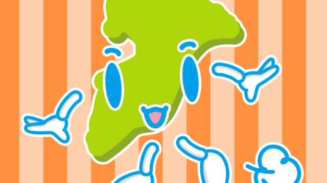 歩く千葉ちゃんのイラスト【色、背景あり】PNG