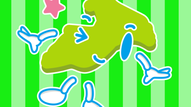 ウインクする千葉ちゃんのイラスト【色、背景あり】PNG