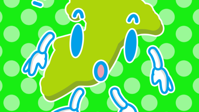 何かに気付く千葉ちゃんのイラスト【色、背景あり】PNG