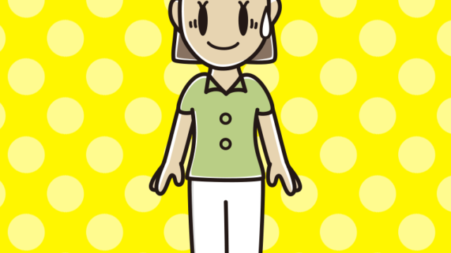 苦笑いする女性会社員（クールビズ）のイラスト【色、背景あり】PNG