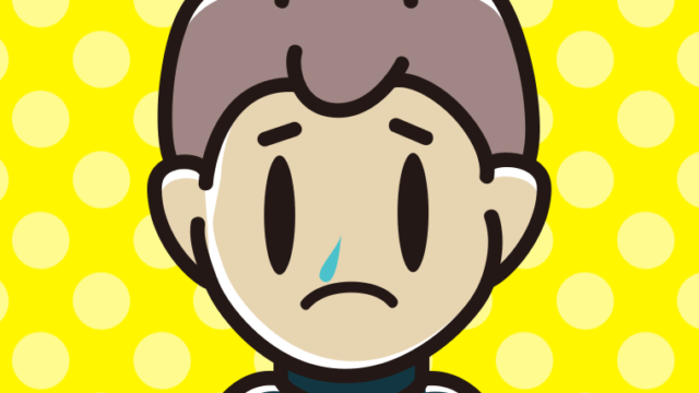 鼻水が垂れている男子中学生のイラスト【色、背景あり】PNG