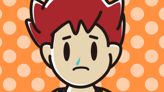 鼻水が垂れている男子大学生のイラスト【色、背景あり】PNG