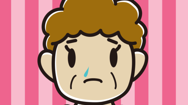 鼻水が垂れているおばさんのイラスト【色、背景あり】PNG