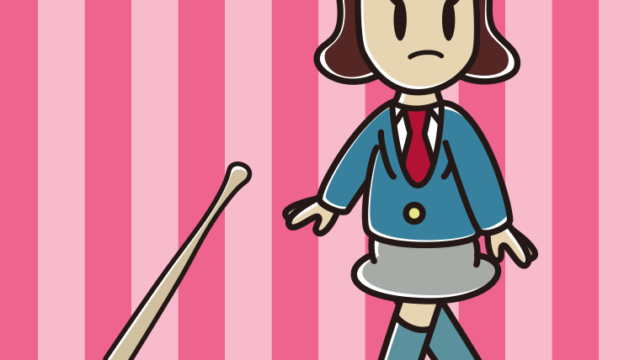 確信歩きする女子高校生のイラスト【色、背景あり】PNG