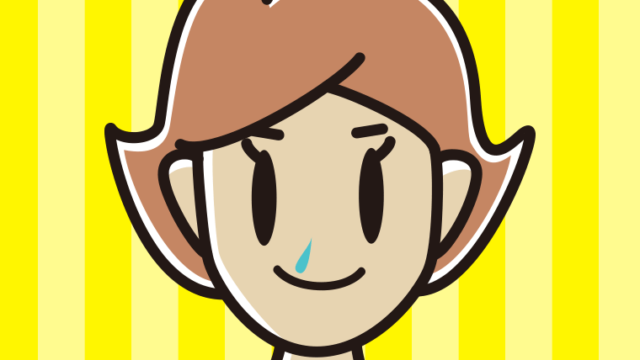 鼻水に気付かず笑顔の女性のイラスト【色、背景あり】PNG