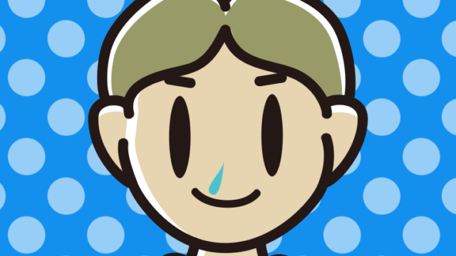 鼻水に気付かず笑顔の小学生男子のイラスト【色、背景あり】PNG