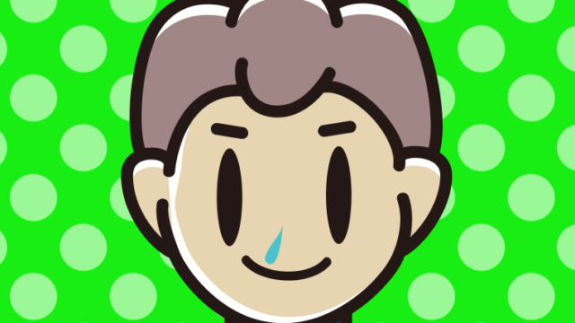 鼻水に気付かず笑顔の男子中学生のイラスト【色、背景あり】PNG