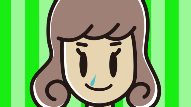 鼻水に気付かず笑顔の女子大学生のイラスト【色、背景あり】PNG