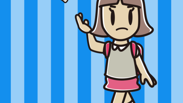 バットフリップする小学生女子のイラスト【色、背景あり】PNG